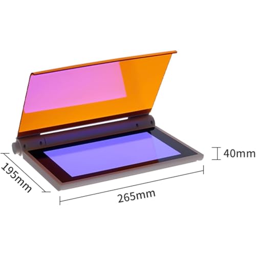Sistema de documentación de gel de luz azul 470nm, transilluminador portátil para la visualización de ácido nucleico, brillo ajustable con la cubierta del filtro ámbar, diseño compacto para imágenes d