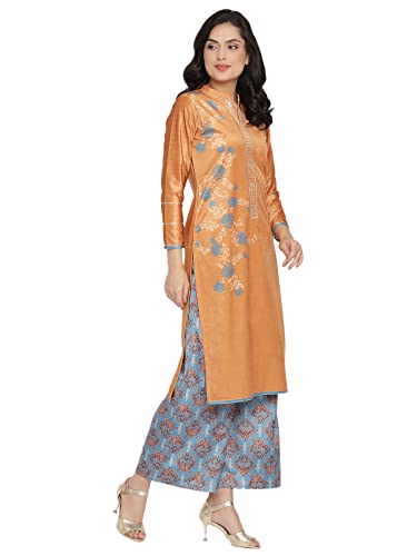 Image of Ahalyaa Women's Digital Print Velvet Kurta With Palazzo (AHKUPZ-COMBO-411-12-13)