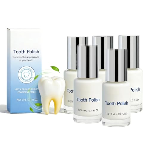 Esmalte de dientes blanco, pulido dental portátil y de larga duración, esmalte instantáneo para eliminar manchas, esmalte dental blanqueador instantáneo para dientes blancos brillantes, color natural