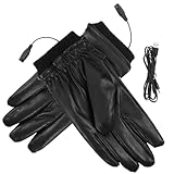 *ibasenice 1 Parell Guants Calefactables USB per a Hivern Guants Tèrmics de *PU per a Ciclisme Dies Freds Protecció Multifuncional per a Activitats i Treball Oficina