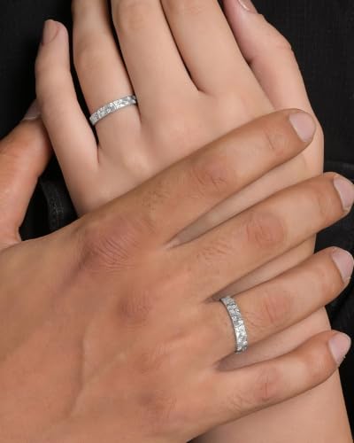 Image of Clara 925 Sterling Silver Adjustable Couple Ring for Men & Women