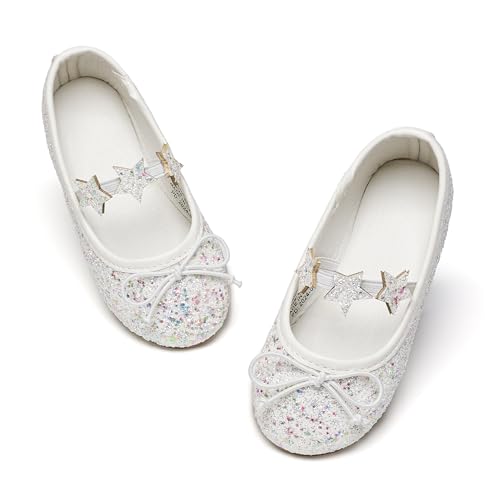 Image of GINFIVE Toddler Girls Dress Shoes Little Girls Mary Janes Ballerina Flats Shoes Toddler