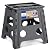 ACKO Folding Step Stool 13 inch Height Premium Heavy Duty Foldable Step Stools for Adults and Kids, Kitchen Plastic Small Collapsible Stepping Stool Hold Up to 300 LB Dot Grey (1 Pack)