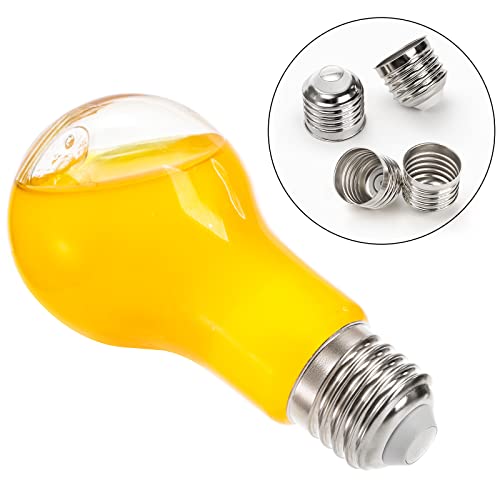 Mezchi 40 Pack Light Bulb Containers, 120Ml/4.1 Oz Clear Plastic Candy Jars, Light Bulb Shape Bottles For Drinking, Light Bulb Ornaments For Crafts, Party Favors, Decorative Centerpieces, Silver #TOP3