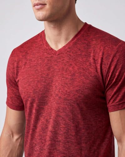 Image of 5 Pack: Men's V-Neck Dry-Fit Moisture Wicking Active Athletic Tech Performance T-Shirt