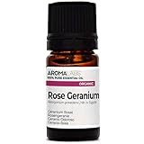 Geranio Rosa BIO - 5ml - Aceite esencial 100% natural y BIO - calidad verificada por cromatografía - Aroma Labs