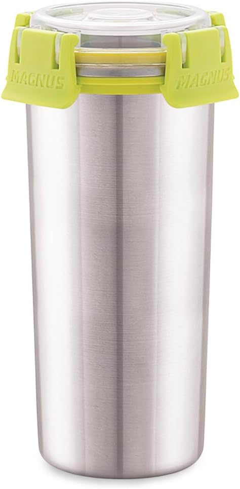 Magnus Stainless Steel Matte Klip Lock Tumbler with Lid - 500ml | Leak-Proof & Airtight Bottle - Ideal for Travel, Office, Kids | Perfect for Juice, Buttermilk