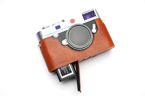 Housse Leica M10 cuir véritable pour photographie de rue et voyage rufous