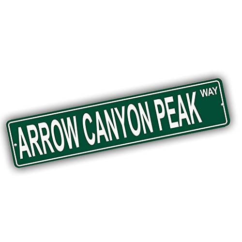 Brotherhood Aluminum Street Sign for Arrow Canyon Peak - Nevada Wall Decor