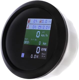 Motorcycle Odometer 6 IN 1 Digital GPS Speedometer Odometer Tacho Meter Water Temperature Fuel Level Gauge With GPS Antenna For Boat Car Motorcycle