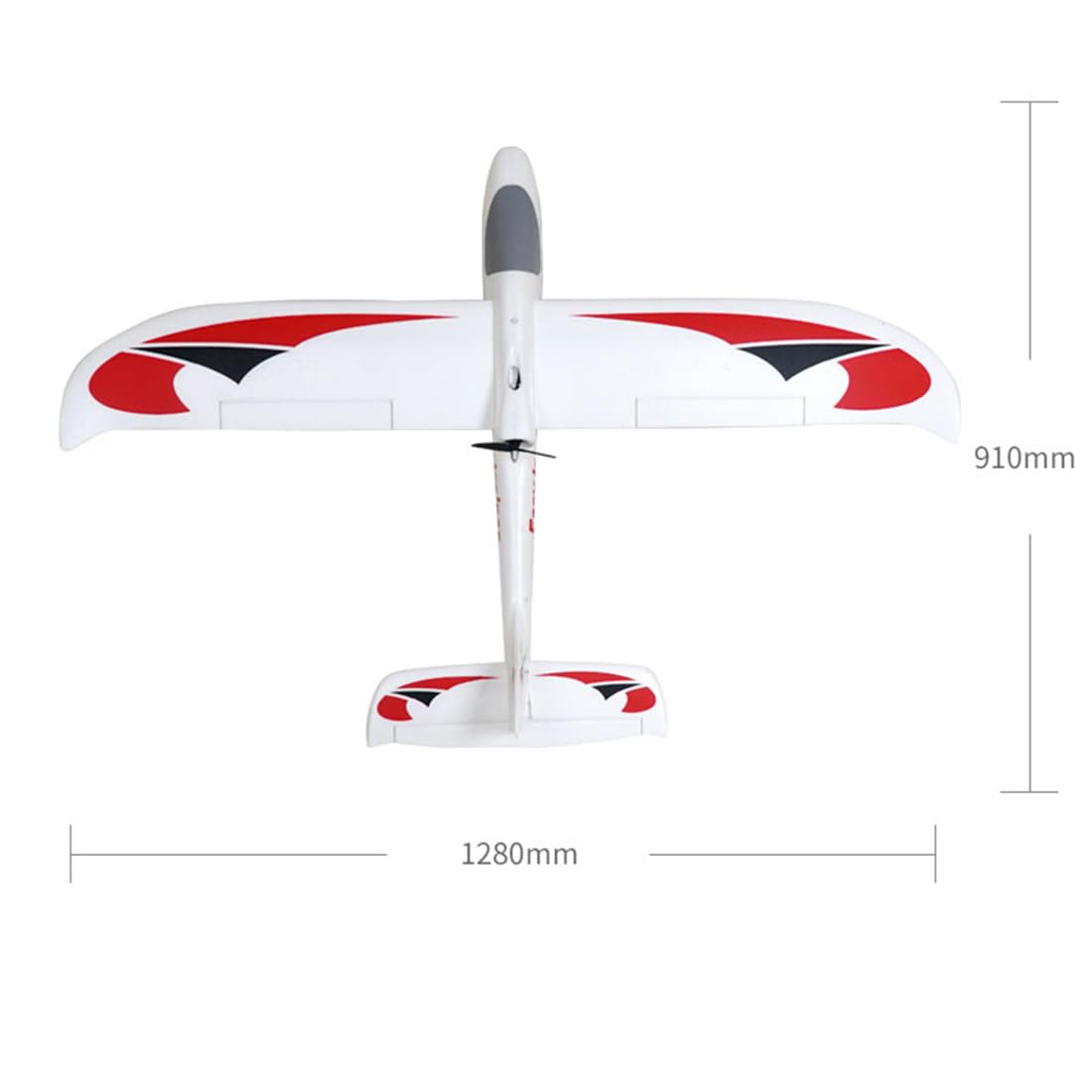 EPP - Aereo a vela, 128 cm, con elica a pressione, modello di aereo RC leggero, in schiuma, regalo per il tempo libero (RTF)