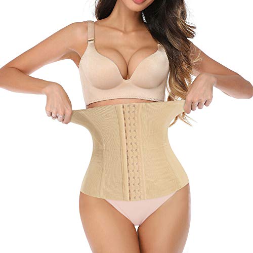 Bafully Corset de récupération post-partum pour femme - Contrôle du ventre - Pour perte de poids, beige, M – vue 2