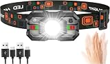 Genérico LED Head Lamp Rechargeable,1 Pack Super Bright 2000LM Headlamp, 5+1 Modes Headlamp,Waterproof Headlight with Red Light,20H Runtime Adjustable Head Lamp for Camping Fishing Hiking