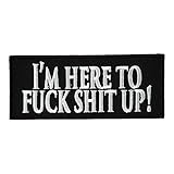 I'm Here to Fuck Shit Up Patch, Funny Vulgar Patches