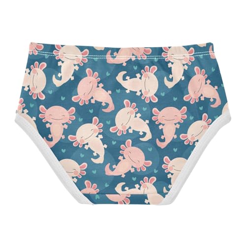 Little Girls' Soft Cotton Underwear Kids Breathable Comfort Cute Axolotl Panties Briefs Toddler Undies2