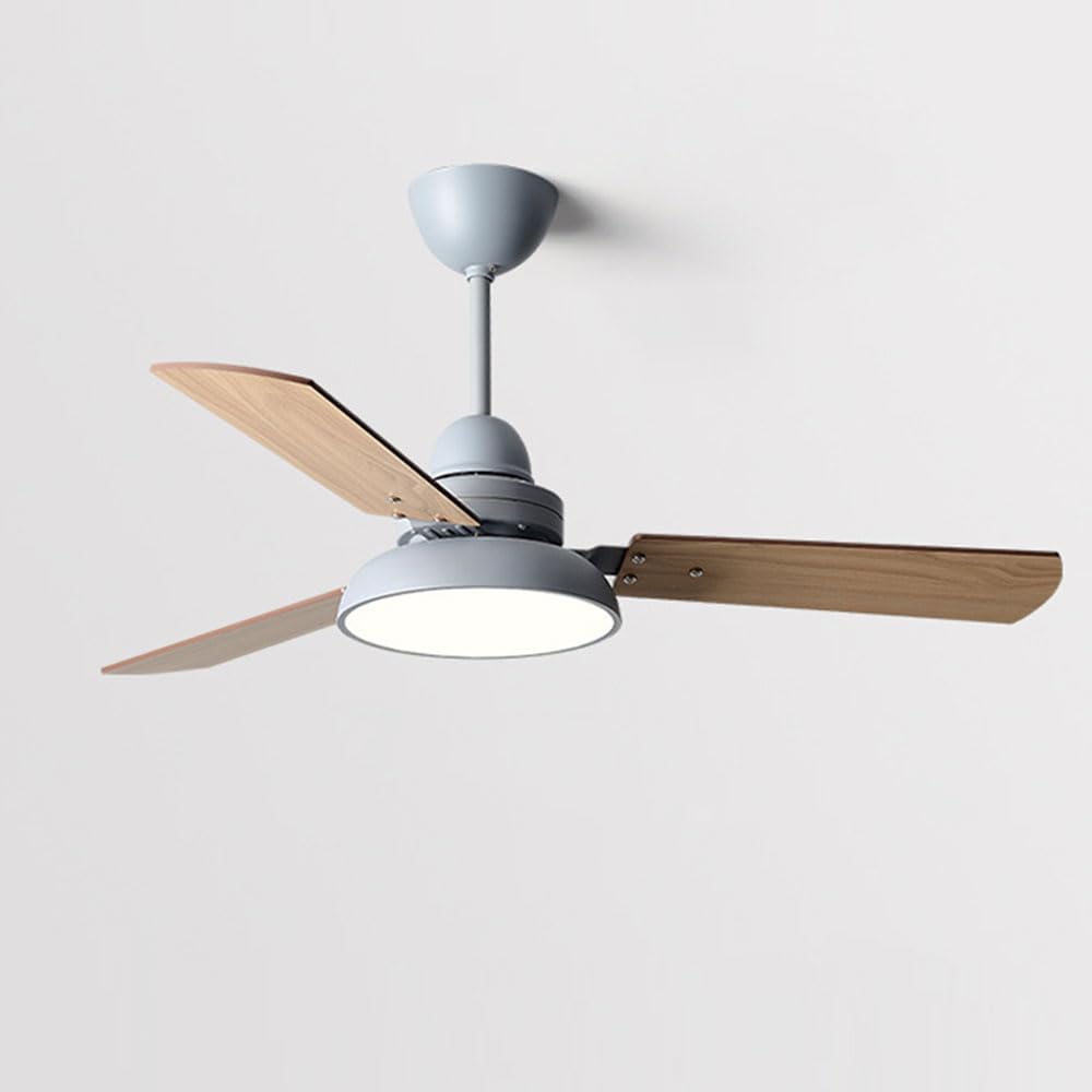 IBalody Indoor Quiet Ceiling Fan with Light Modern 24W LED Ceiling Light Fan Lighting 3 Gear Wind Speed Remote Ceiling Fans Plywood Fan Blades For Living Room Dining Room Bedroom