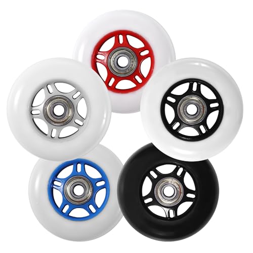 KAMIER Rip Stik 76mm Wheels Replacement for Razor RipStik Ripster Ripsurf Caster Board FlashRider RipRider PowerRider 360 Caster Trike Kids Scooter Skateboarded CasterBoard Wheel Parts Blue (2 Pack) - Thumbnail 5