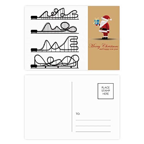 Cartes postales père Noël noir Amusement Park au design raffiné