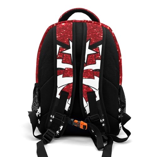 Personalized Crimson Cheer Backpack Lightweight Cheerleader BookBags for Girls Custom Name Cheerleading Laptop Bag for Women.3