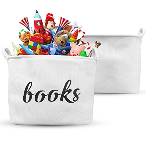 Girvem Books Storage Basket, Organizer Box For Baby, Kids Or Pets - Storage Bins #TOP5