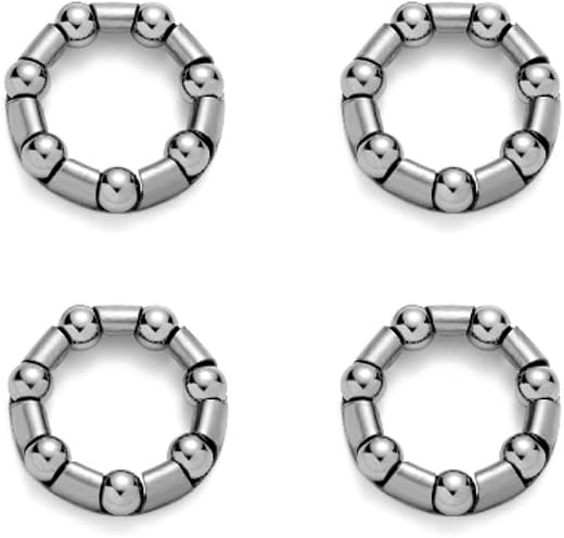 Pack of 4 Replacement Ball Bearing Retainer Cages for Bike Traditional Bottom Bracket Crankset Service, 5/16” X 7 Balls