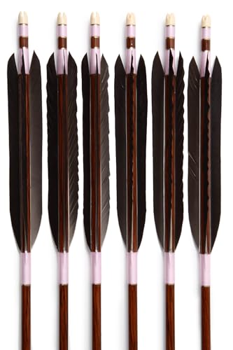 山武弓具店 矢 弓道 ハヤブサカーボン 76-22 黒手羽 6本組 3 桜 推奨弓力 10〜14kg カーボン 弓具 弓道具 カーボン矢 D-1654
