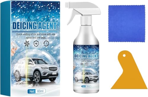 De - Icer for Car Windshield Defroster, Window Snow Spray, Deicing Spray, De-Icer Spray, Ice Remover Melting Spray Winter Car Essentials, Fast Ice & Snow Melting Spray