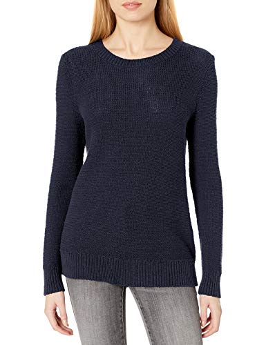 Amazon Brand - Daily Ritual Women s Tape Yarn Beachy Crewneck Sweater, Navy, Small