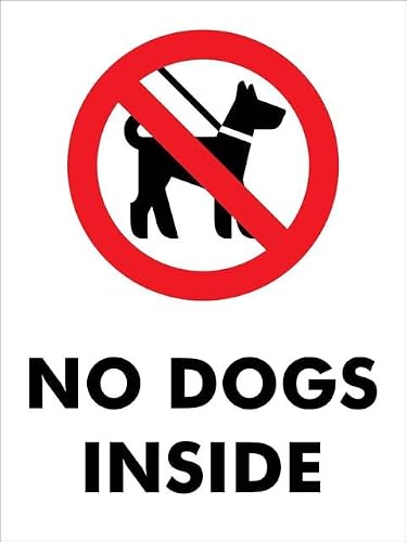 Retro 8"x12" Metal Tin Sign - No Dogs Inside For Shop Yard Man Cave Garage Outdoor