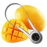 Mango Dicer - Stainless Steel Fruit Splitter | Ergonomic Rustproof Mango Cutter, Easy Fruit Divider, Papaya, Dragon Fruits & Watermelon, Quick Kitchen Tool For Home Cooking Prep