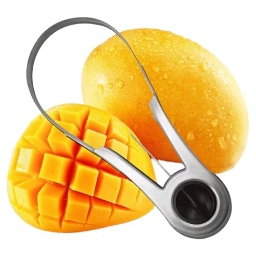 Cortador de mango | Cortador ergonómico antideslizante de acero inoxidable | Utensilios de cocina para separación de mango, para piña, papaya, pitahaya y verduras