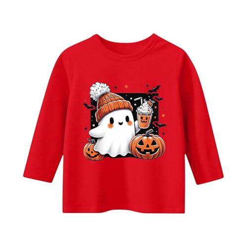 Casual 3/4 Sleeve T Shirts for Girls Halloween 3D Printed Sweatshirt Kids Cute Cartoon Crewneck Teen Sweatshirt Girls2