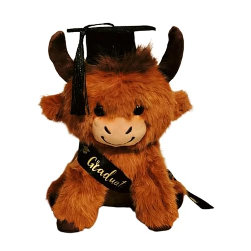 Peluche vache de remise des diplômes 25 cm mignonne