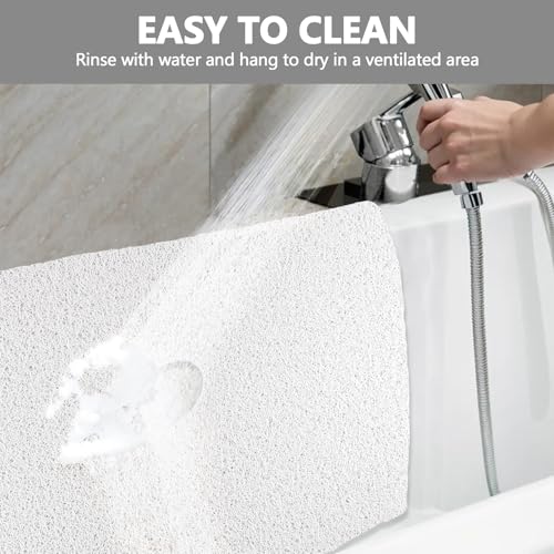 Square Shower Mat Non Slip: 36 x 36 Inch Extra Large Loofah Shower Mats for Inside Shower - Anti Slip Shower Stall Matt with Drain Hole in Middle by Mofonky - Image 7