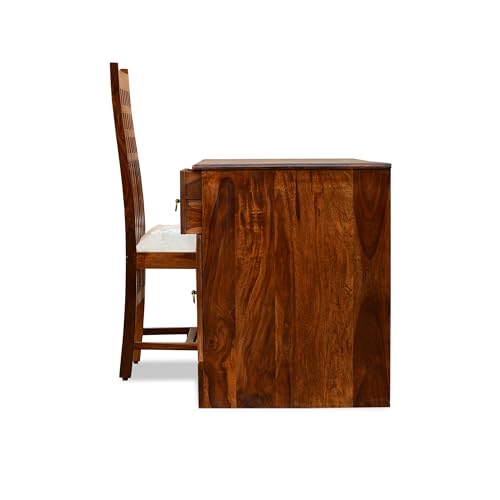 Image of Solid Sheesham Wood Study Table for Adults | Computer Table for Home | Wooden Writing Desk | Office Table for Office Work | Work from Home Table with 2 Drawers (8)