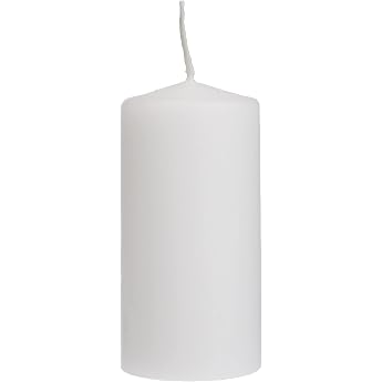 PAPSTAR PAPSTAR 17984 Pillar Candles White Pack of 8 | Dimensions: 10 cm high, 50 mm diameter