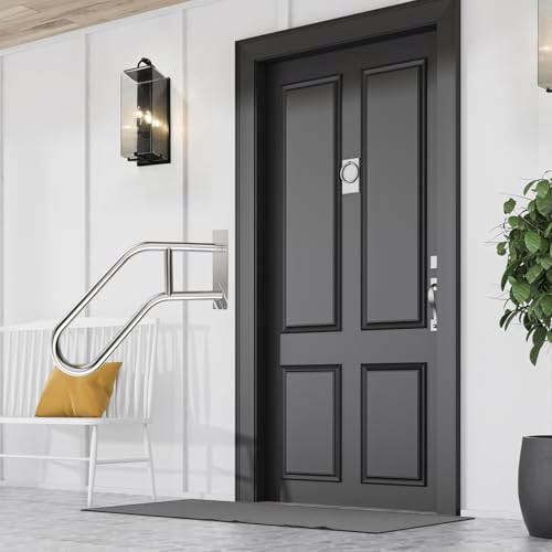 U-förmiger Handlauf Edelstahl,Rutschfester Badezimmer 1-3 Stufen Treppengeländer Handlauf, Handläufe für Außentreppen,für Garten,Innen und Außen für Ältere Kinder Behinderte