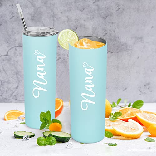 Grandma Gifts, Nana Stainless Steel Insulated Skinny Tumbler, Christmas Birthday Mother’s Day Gifts For New Grandma Nana Grandmother Gigi Granny Mom Women From Grandchildren(20Oz, Light Green) #TOP4