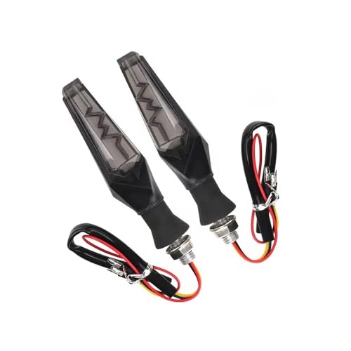 Clignotants moto LED design éclair avec feu arrière de frein fluide pour custom