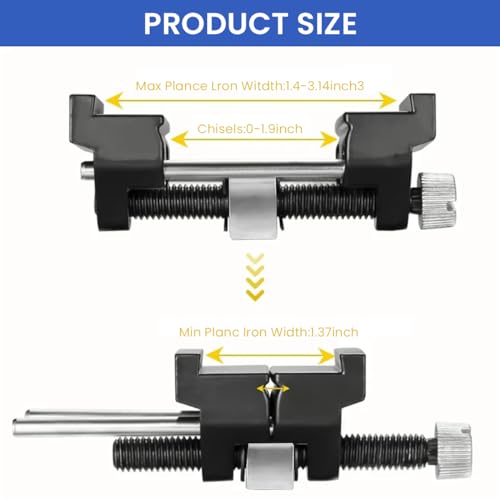 Image of Serplex Chisel Sharpening Jig for 1 /4 inch to 2 inch Chisels and 1-3 /8 inch to 3-1 /8 inch Planer Blades, Sharpening Guide Honing Guide Adjustable Angle Precision, for Woodworking & Carving Tools
