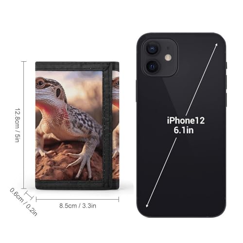 White Lizard Trifold Wallet for Men - Money Clip Slim Wallets with Multiple Card Slots Minimalist Small Front Pocket Wallet for Everyday Carry2