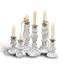Produktbild LOBERON® Kerzenständer 6er Set Youna, Glas, H/B/T/Ø ca. 20/9 / 9/9 cm, klar/Silber