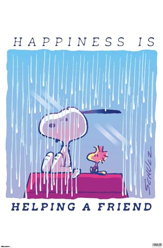 Trends International Peanuts: Comfort & Security - Happiness Is Wall Poster, 34L x 22.4W, Premium Unframed Version