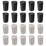 LMMBHH Wasserdicht Kunststoff Leer Behälter Kleine Plastikkaniste Plastikkaniste Deckel Kleine Filmdosen Schwarze Filmdosen Deckel Filmdose Filmdosen Weiß Kunststoff Filmdosen,20 Teile