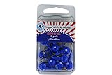 Angler's World of Jigs Jig Head Fishing Hooks - Fishing Lures Bait for Worms Shrimp in Freshwater - Glow in Dark and Available in Different Bright Colors (1/4 oz Blue - Bronze Hook, 10 Pack)