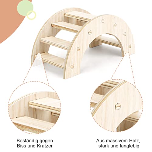 Bomoya 6 Stück DIY Hamster Spielzeug aus Holz, Haus Versteck Kauspielzeug Zubehör Meerschweinchen Chinchillas Rennmäuse Zwerghamster