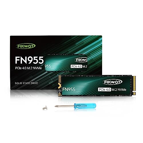 Fikwot FN955 4TB SSD M.2 2280 PCIe Gen4 x4 NVMe 1.4 Internal Solid State Drive - Speeds up to 7350MB/s, Configure SLC Cache,Compatible with Laptop/Desktop/Ps5