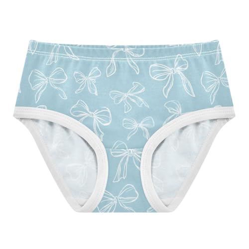 Wusikd White Bows Girls' Underwear Cotton Girls Briefs Soft Toddler Underwear 2T