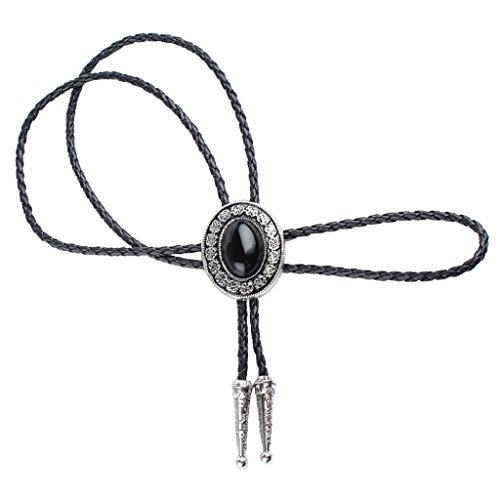 yotijar Western Cowboy Uivando Bolo Bola Tie Rodeo Dance Tie Bootlace - Preto