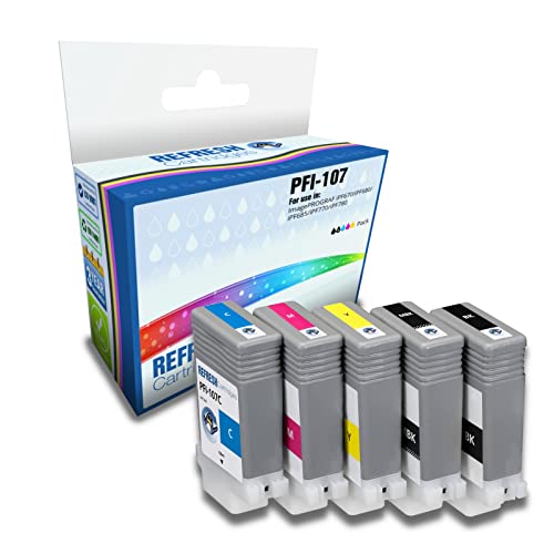 Refresh Cartridges Compatible Ink Cartridge Replacement for Canon PFI-107 (Multi-Colour)